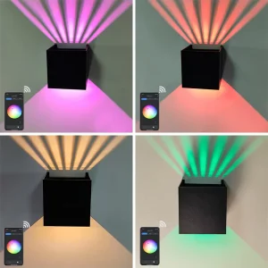 Smart Tuya APP Outdoor Waterproof IP65 Background Garden Courtyard Corridor Villa Aisle Decorative LED Wall Lamp