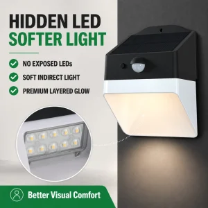 Soft Indirect Light Eye friendly Hidden LED Outdoor Solar Wall Lamp for Garden Patio Yard Decoration IP65 Waterproof