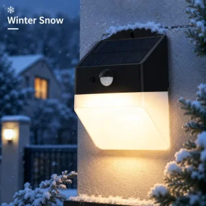 Soft Lighting Solar Wall Lights with PIR Sensor Control for Outdoor IP65 Waterproof Wall Fence Lighting