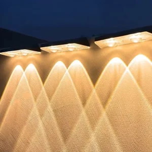 Solar 2 LED Security Lights Outdoor Decor Sensor Motion 3 Modes Waterproof Lamp Wall Night for Garden