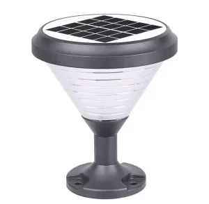 Solar Aluminum Outdoor Post Garden LED Column Lights Main Gate Stone Pillar Lamp Warm/Cold White IP65 Waterproof Battery Remote