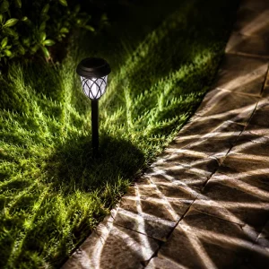 Solar Battery Operated Outdoor Courtyard Lights Garden LED Decorative Lights Rechargeable Waterproof Spike Lights