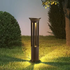 Solar Bollard Light Outdoor Warm White Solar Garden Lawn Lights IP65 5W Aluminum for Garden Landscape Pathway with CE ROHS