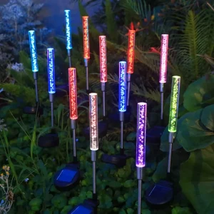 Solar Bubble Stick IP65 Waterproof Acrylic Reed Garden Road Landscape Atmosphere Decorative Night Lighting