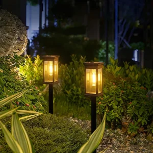 Solar Chinese Style Lawn Courtyard Garden Light Waterproof Touch Switch Ground Plug Tungsten Filament Atmosphere Landscape Light