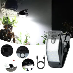 Solar Clip Light 3500K Warm White Split Solar Panel IP65 Waterproof High CRI 90 No Drill Wall Lamp for Fence Yard Garden