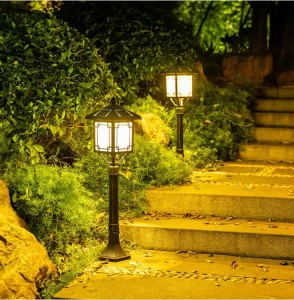 Solar Courtyard Lawn Light Outdoor Waterproof Dual-use for Wired or Solar Villa Garden Light New Chinese-style Lawn Light