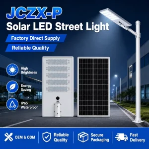 Solar DC LED Highway Street Light IP66 CCC CE RoHS Certified Lifepo4 Battery Aluminum ABS 5-Year Warranty Outdoor 13000 Lumens