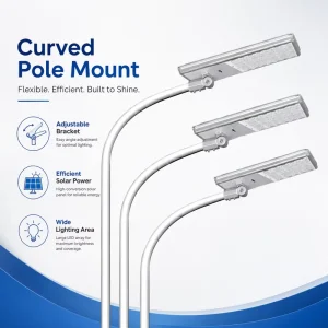 Solar DC LED Highway Street Light IP66 IP65 Waterproof CCC CE RoHS Certified Lifepo4 Battery Aluminum 5-Year Warranty 60W Road