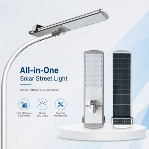 Solar DC LED Road Light IP66 CCC CE RoHS Certified Lifepo4 Battery Aluminum 5-Year Warranty 60W Garden Outdoor 13000 Lumens