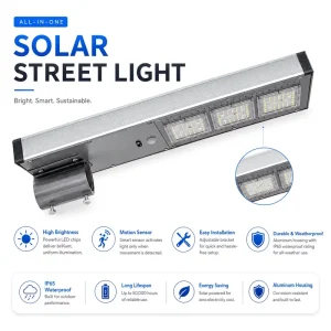 Solar DC LED Street Light 300W IP66 CCC CE RoHS Certified Lifepo4 Battery Aluminum 5-Year Warranty for Road Outdoor Use