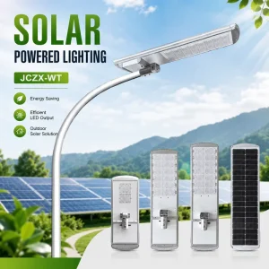 Solar DC LED Street Light 300W Road IP66 CCC CE RoHS Certified Lifepo4 Battery Aluminum Wall Mount 5-Year Warranty Garden