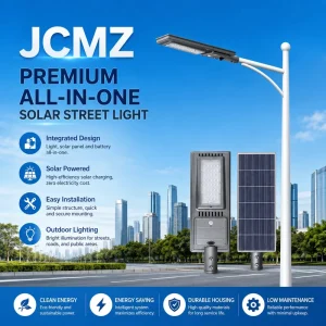 Solar DC LED Street Light 30W IP66 CCC CE RoHS Certified Lifepo4 Battery Aluminum 5-Year Warranty Road Wall Mount 120 Beam
