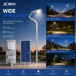 Solar DC LED Street Light IP66 CCC CE RoHS Certified Lifepo4 Battery Aluminum 130W Highway Road 120 Beam Angle