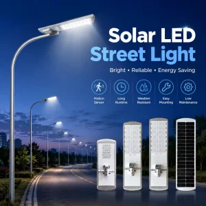 Solar DC LED Street Light IP66 CCC CE RoHS Certified Lifepo4 Battery Aluminum 5-Year Warranty Outdoor Multi-Color Temp 13000