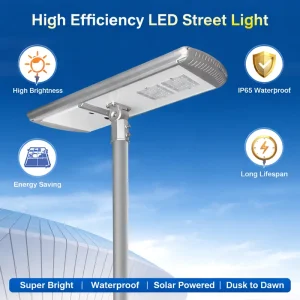 Solar DC LED Street Light IP66 CCC CE RoHS Certified Lifepo4 Battery Aluminum 5-Year Warranty for Highway & Garden Use