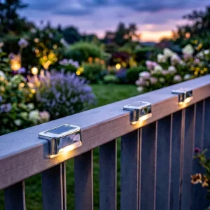 Solar Deck Lights 16 Pack IP33 Waterproof LED Step Lights for Outdoor Stairs Fence Yard Patio and Pathway Warm White ABS
