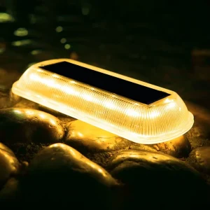 Solar Deck Lights Outdoor Step Lights Waterproof IP68 Led Solar Garden Lights for Stairs Fence Yard Patio Pathway
