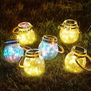 Solar Decorative Light LED Patio Garden Lanterns Wedding Table Decor Outdoor Solar Glass Bottle Lamp LED Hanging Solar Lanterns