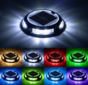 Solar Dock Lights Driveway Deck Lights Waterproof Outdoor LED Aluminum Dock Lighting