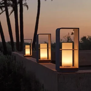 Solar Electric IP66 Waterproof LED Stainless Steel Outdoor Light Remote Control for Courtyard Villa Garden Lawn Decoration