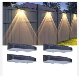 Solar Fence Lights Outdoor 3 Colors RGB IP65 Waterproof CE Certified 2-Year Warranty High Brightness Garden Lights