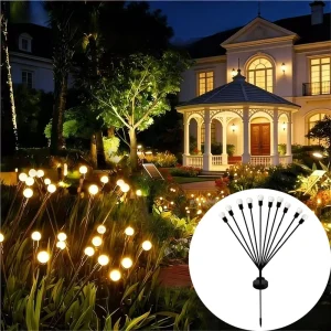 Solar Firefly Lights IP65 Waterproof Swaying LED Stake Lamp for Outdoor Garden Pathway Lawn Yard Patio Landscape Festival Decor