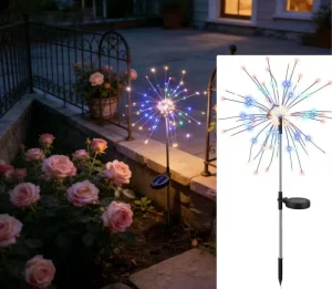 Solar Firework LED Light IP65 Waterproof Outdoor Garden Lamp for Lawn Patio Yard Pathway Landscape Christmas Decoration