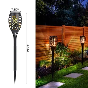 Solar Flickering Flame Torch Lamp Waterproof Outdoor Garden Landscape Lighting Lawn Path Yard Patio LED
