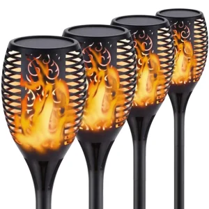Solar Flickering Flame Torch Lights Outdoor Landscape Decoration Light for Patio and Garden