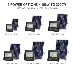 Solar Flood Light 2000W Panel Outdoor IP65 Monocrystalline 5V 35W Solar Powered Flood Lights Security ABS Camp Yard Garden Pool