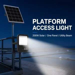 Solar Flood Light Long Runtime Lithium Battery Rainproof Outdoor Lamp for Remote Area
