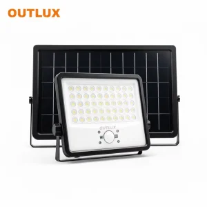 Solar Flood Light Outdoor IP65 Waterproof Rechargeable Motion Sensor 10H Runtime for Residential Area