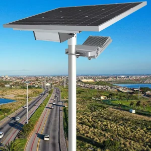 Solar Flood Lighting 50 Watts LED Light 54AH/12.8V Battery IP66 Waterproof LED Solar Roadway Flood Lights with ENEC