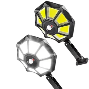 Solar Flood Lights IP65 Waterproof Black 168 LED Motion Sensor Dusk to Dawn Modern Style for Garden
