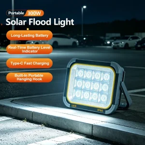 Solar Floodlight Strong Ability to Adapt to Outdoor Environments and Rechargeable Solar Hand-held Floodlight