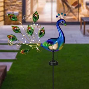 Solar Garden Decorations Waterproof Metal Bird Shape Path Lights for Lawn and Yard OEM Brand Made in Guangdong