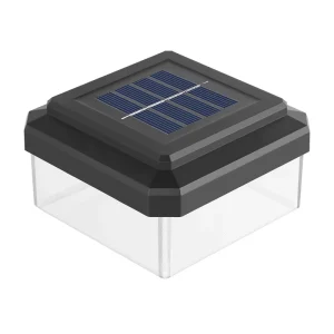 Solar Garden Fence Lights Outdoor Waterproof IP44 Solar Powered Gate Pillar Lamp for Yard Patio Pathway Decor