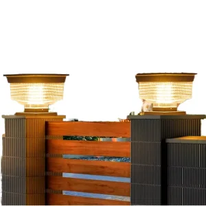 Solar Garden Fence Post Cap Light IP65 Waterproof Aluminum LED