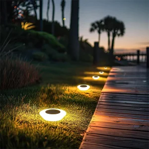 Solar Garden LED Waterproof IP65 Floor Lawn Landscape Underground Outdoor Wall Light Light Sensor Control 300mAh Battery