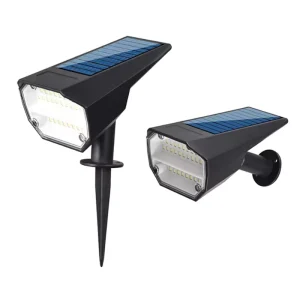 Solar Garden Lamp Rechargeable Water-Resistant Light Sensor Activated 28 LED Lights IP65 Rated Easy Installation