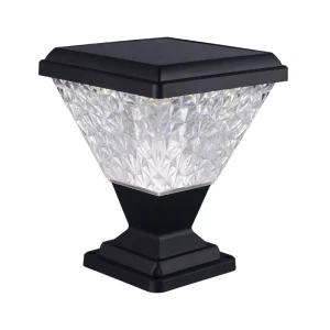 Solar Garden Lamp Square Outdoor Solar Lighting Pillar Lamp Auto on & off Courtyard Remote Control 3 Colors 10W Landscape Light