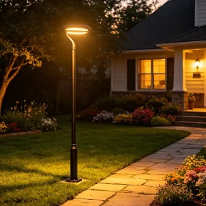 Solar Garden Light IP65 Waterproof Automatic on Off From Dusk to Dawn LED Yard Light Ideal for Parks and Villas