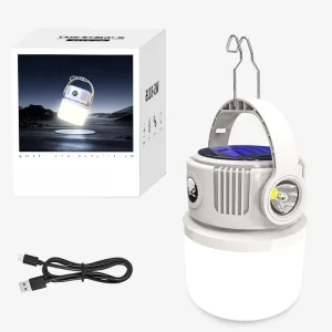 Solar Garden Light Portable Camping Lights Night Market Charging Home Hanging Waterproof Solar System Emergency Lights Bulbs