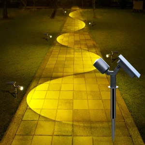Solar Garden Lights Adjustable IP65 LED Solar Spotlights for Outdoor Lawn Pathway Yard Landscape Lighting