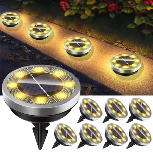 Solar Ground Lights IP65 Waterproof Solar Lights Outdoor Solar Garden Lights In Ground Landscape Lights for Yard Lawn Patio Deck