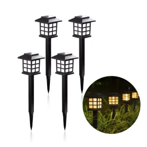 Solar IP54 Waterproof Small LED Floor Insert Lights Outdoor Square Night Lights Garden Christmas Decorations with Battery