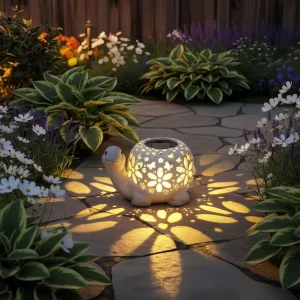 Solar IP65 Resin Waterproof LED Garden Lantern 2700K Soft Warm White Battery Included Outdoor Decoration