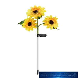 Solar IP65 Sunflower Lamp for Outdoor Gardens Courtyards and Ground Lawns Supports Detachable Batteries