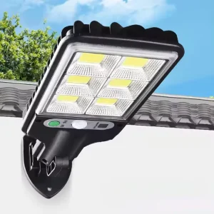 Solar IP65 Waterproof LED Garden Wall Light Body Sensing Patio Garage Door Security Remote Control Street Light